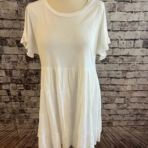 Altar'd State White Tiered Babydoll Dress